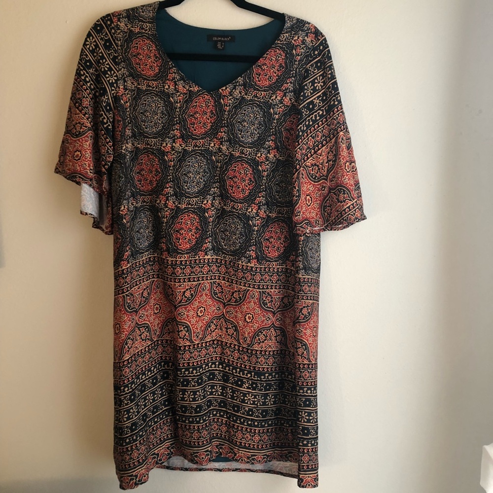Tribal Printed Shift Dress